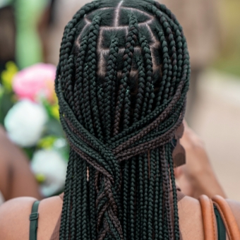 Woman with box braids
