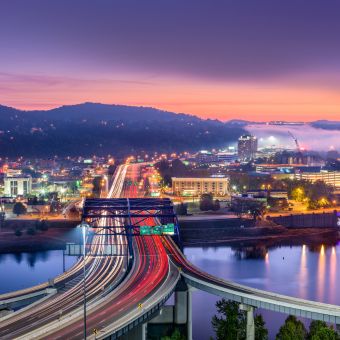 Charlotte West Virginia at night